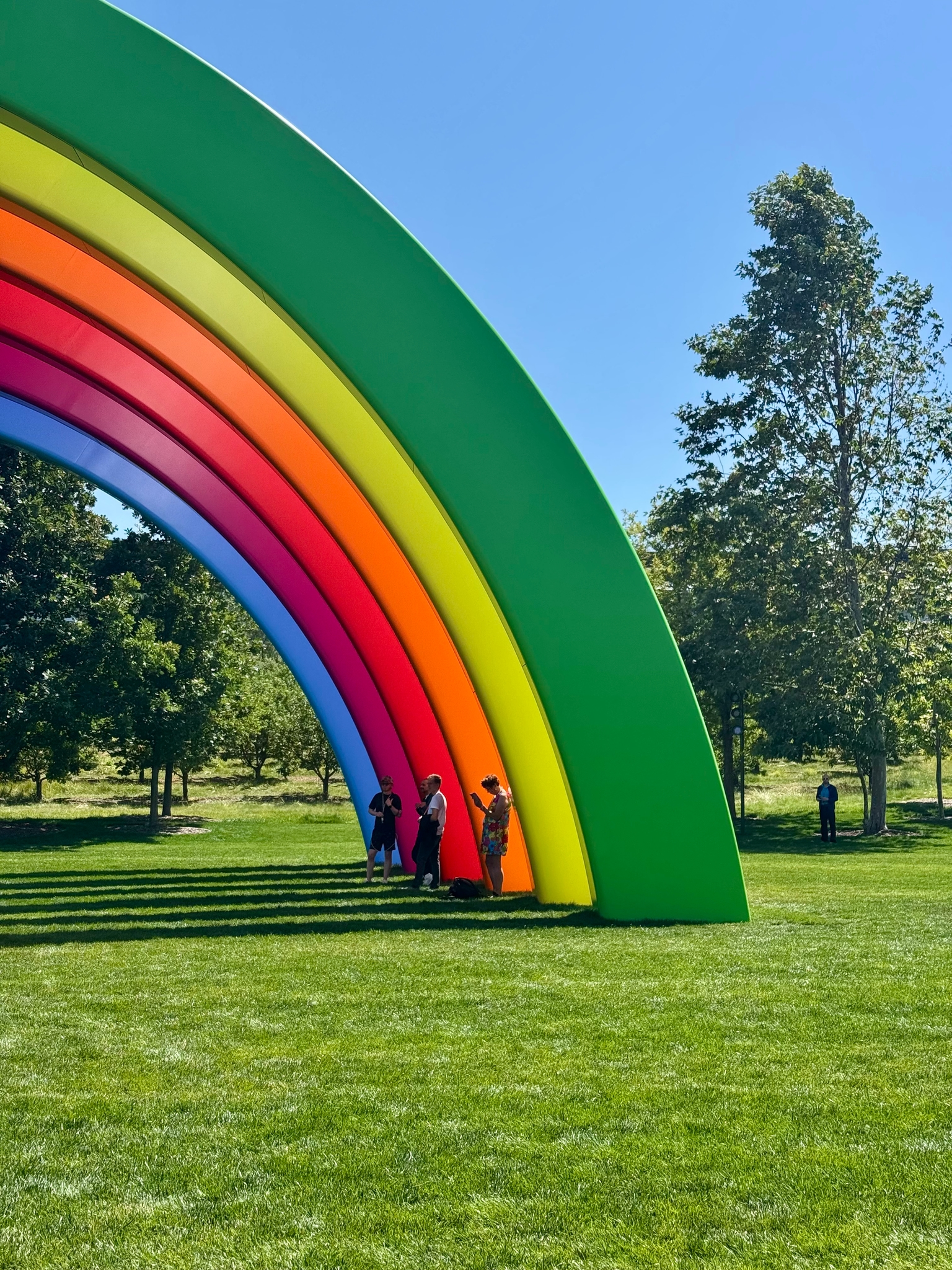 Apple Park rainbow structure