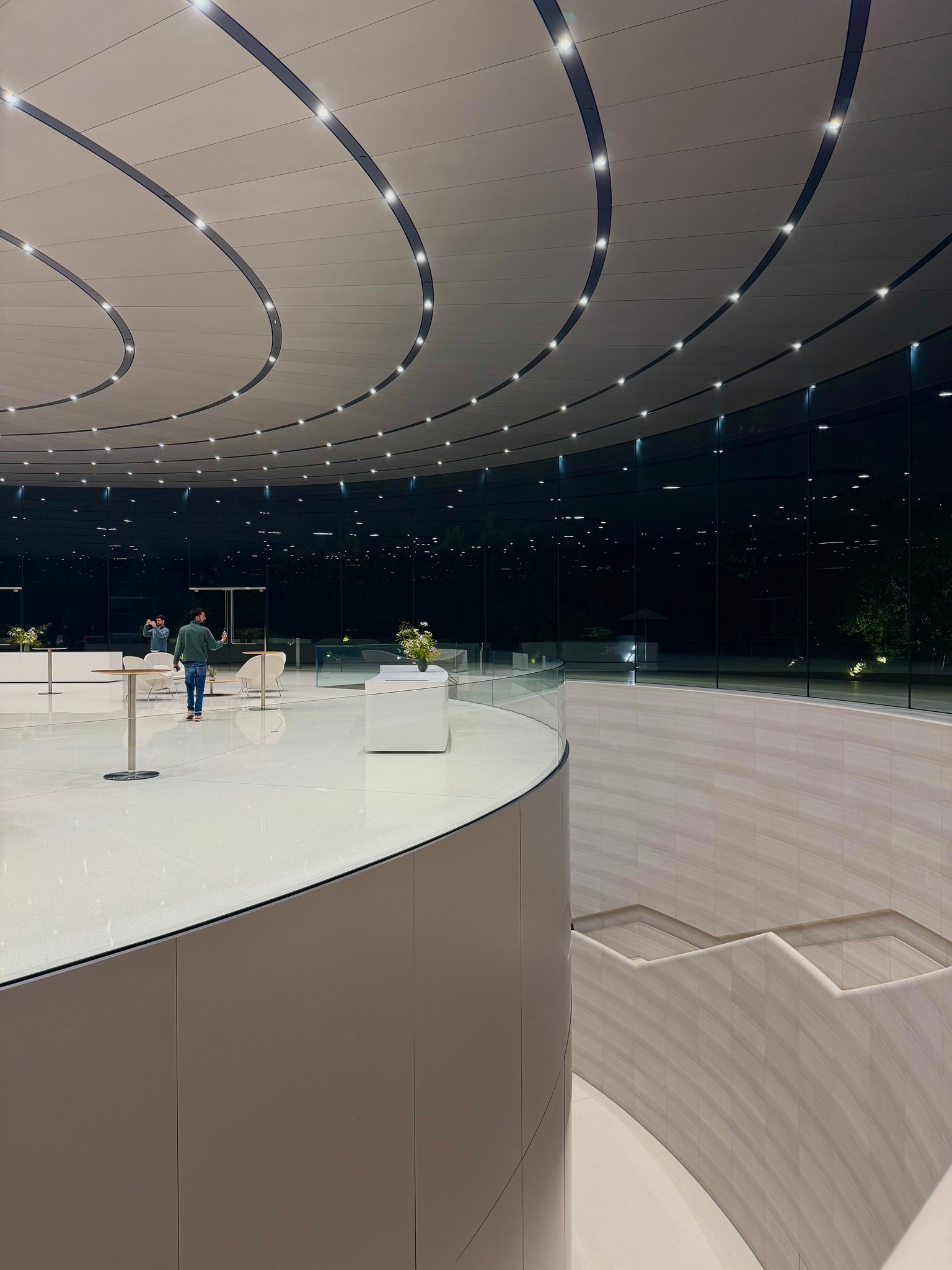 Steve Jobs Theater from the inside, by night