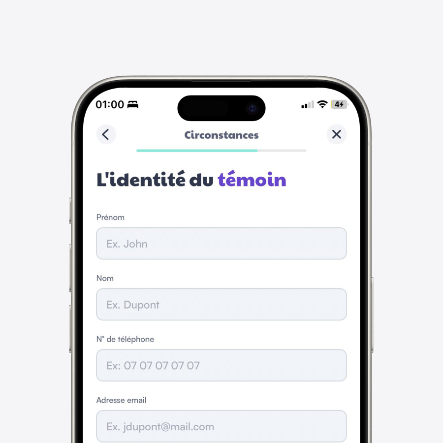 SwiftUI views showing a witness details form view