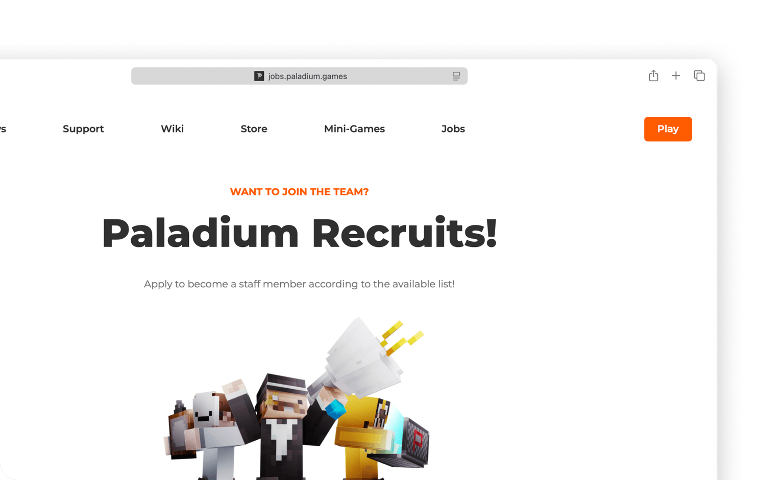 Paladium Jobs Website