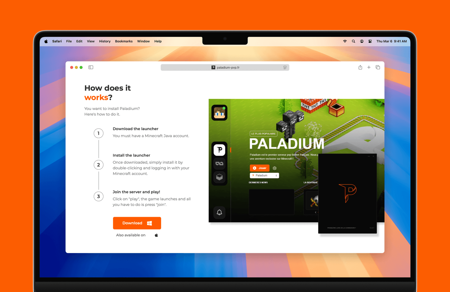 Download Section of Paladium Website